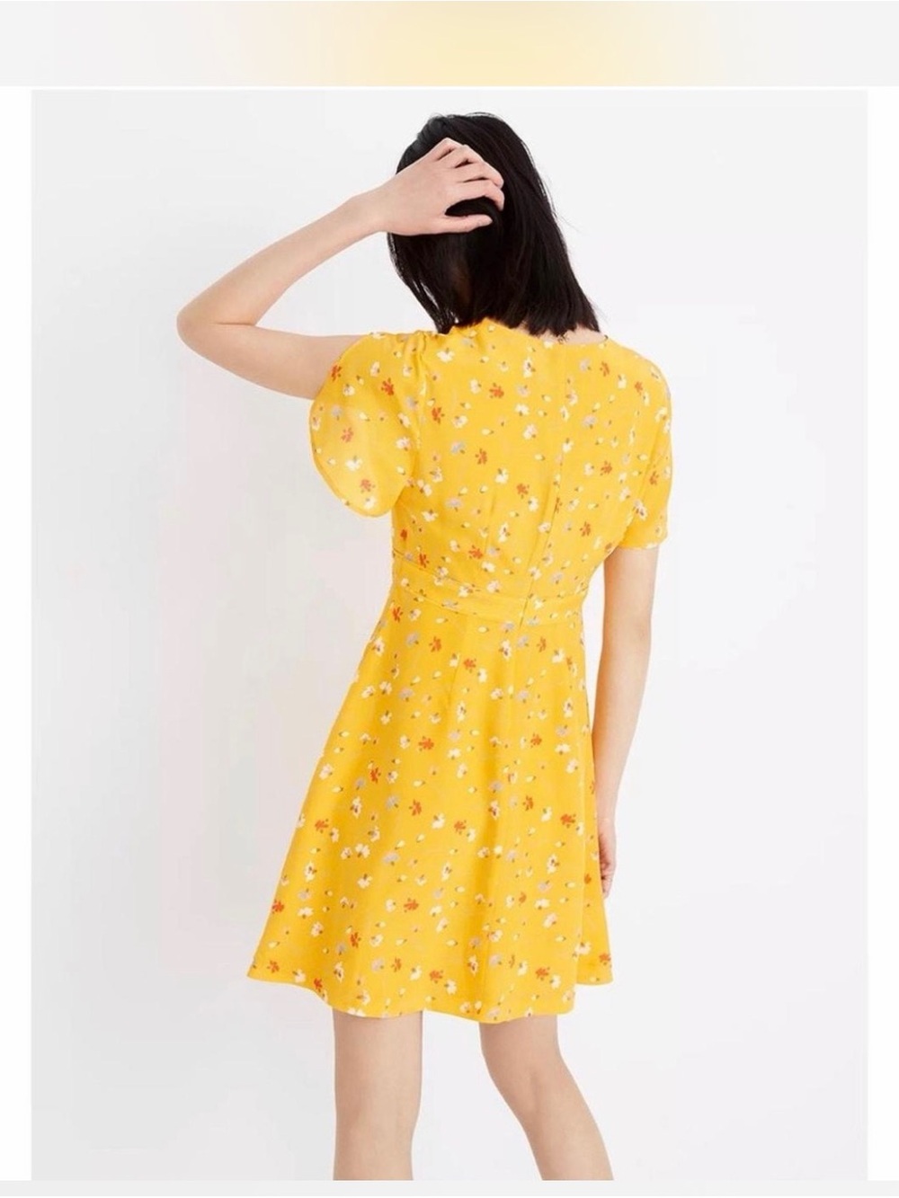 Madewell Yellow Floral Mini Dress - Picture 3 of 7